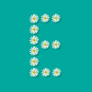 Floral Letter E Design Wallpaper