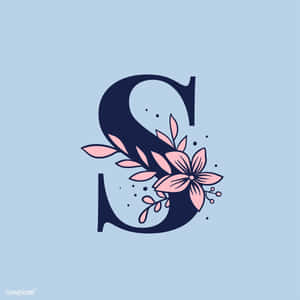 Floral_ Letter_ S_ Aesthetic Wallpaper