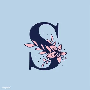 Floral_ Letter_ S_ Aesthetic Wallpaper