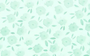 Floral Pastel Green Wallpaper
