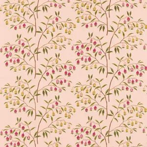 Floral Pattern Pink Background Wallpaper