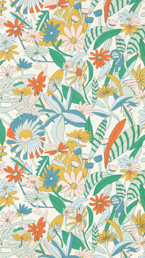 Floral Pattern Vintage Wallpaper Wallpaper