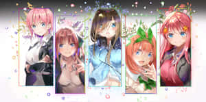 Floral Photos Of The Quintessential Quintuplets Wallpaper