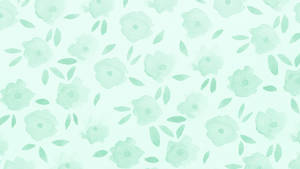 Floral Sage Green Aesthetic Wallpaper