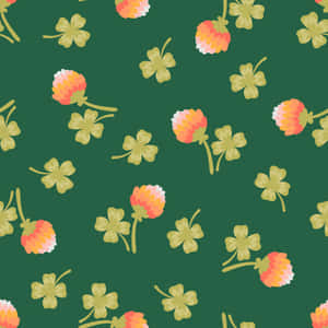 Floral Shamrock Pattern Background Wallpaper