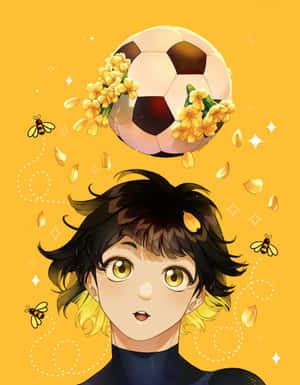 Floral Soccer Dream Artwork Wallpaper