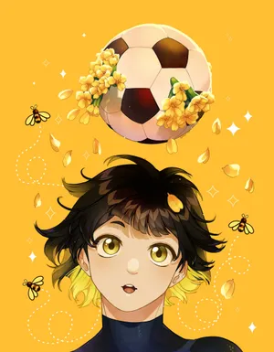 Floral Soccer Dream Artwork Wallpaper