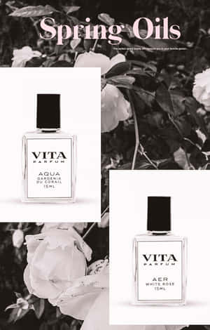 Floral Spring Perfume Display Wallpaper