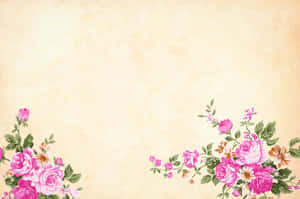 Floral Wreath Background Wallpaper