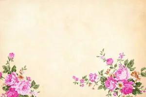 Floral Wreath Background Wallpaper