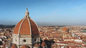 Florence Cathedral Top Facade Italy Wallpaper