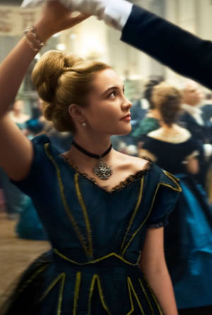 Florence Pugh Ballroom Scene Wallpaper