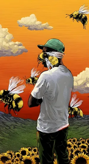 Flower Boy Album Art Wallpaper