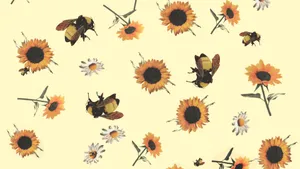Flower Boy Pattern Wallpaper