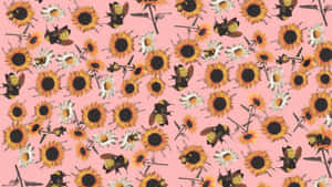 Flower Boy Sunflower Pattern Wallpaper