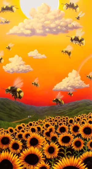 Flower Boy Sunset Vibes Wallpaper