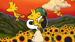 Flower Boy With Birds Wallpaper