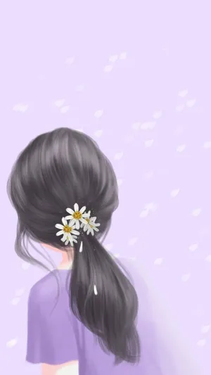 Flower Hairtie For Girls Wallpaper