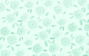 Flower Pastel Green Aesthetic Laptop Wallpaper