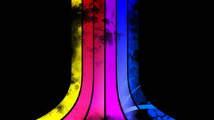 Flowing Spectrum Stripes Wallpaper