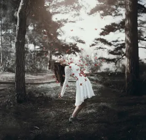 Flowy And Elegant Butterfly Dress Wallpaper