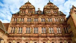 Fluffy Clouds Above Heidelberg Castle Wallpaper