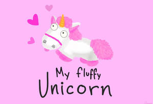 Fluffy Pink Unicorn Wallpaper