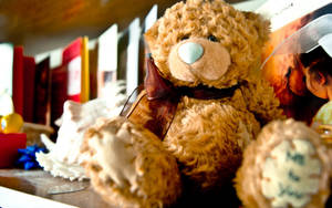 Flurry Cute Teddy Bear Wallpaper