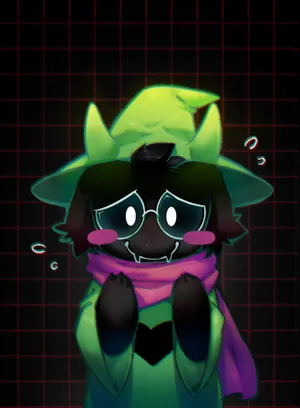 Flustered Ralsei Wallpaper