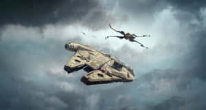 Fly Into Galactic Battles With The X-wing Fighter Wallpaper