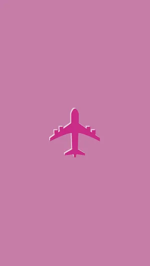 Fly Toward The Sunset In A Beautiful Pink Plane Wallpaper
