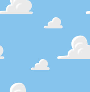 Flying Above The Clouds With Toy Story Wallpaper