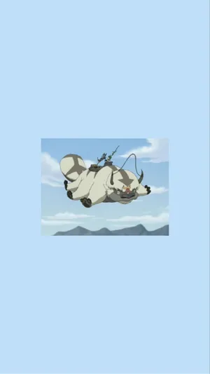 Flying_ Appa_with_ Characters_ Avatar_ Animated_ Show.jpg Wallpaper