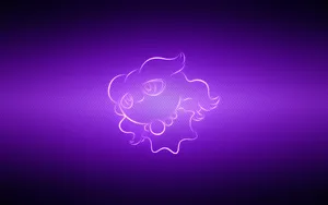 Flying Misdreavus Outlined Wallpaper