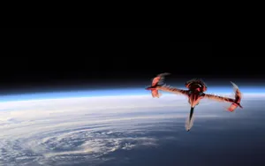 Flying Through The Vast Expanse Wallpaper