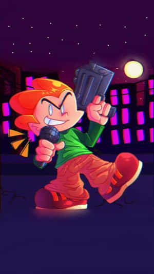 Fn F Boyfriend Rapping Under Moonlight Wallpaper