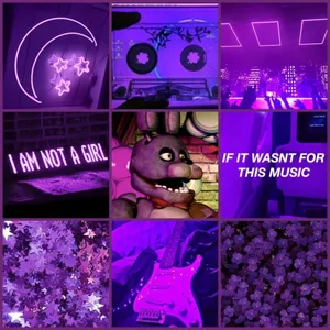 Fnaf Aesthetic Collage Purple Hues Wallpaper