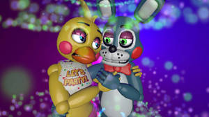 Fnaf Chica And Bonnie Couple Wallpaper