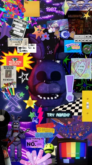 Fnaf Collage Aesthetic.jpg Wallpaper