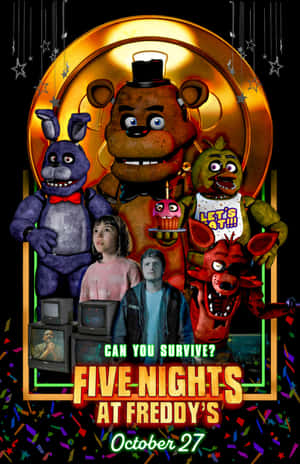 Fnaf Movie Poster October Release Wallpaper