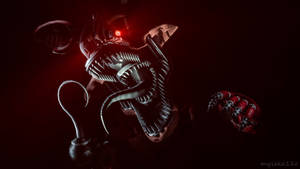 Fnaf Scary Nightmare Foxy Wallpaper