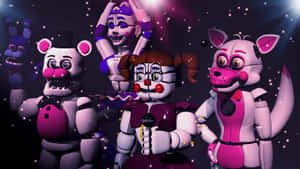 Fnaf Sister Location - Funtime Freddy And Funtime Foxy In The Spotlight Wallpaper