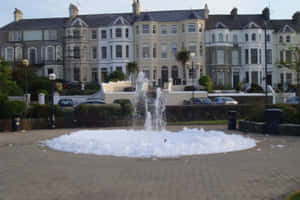 Foamy Fountain Bangor U K Wallpaper