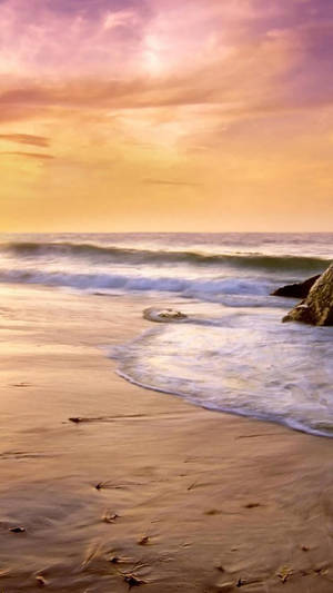 Foamy Sea Wave Malibu Iphone Wallpaper