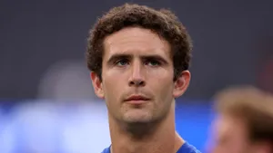 Focused Athlete Portrait Stetson Bennett Wallpaper