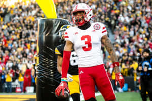 Focused Football Player Number3 Wallpaper