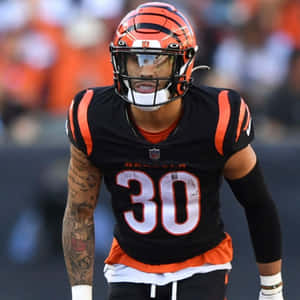 Focused Football Player Number30 Wallpaper