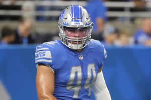 Focused Football Player Number49 Wallpaper