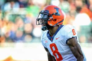 Focused Football Player Number8 Wallpaper