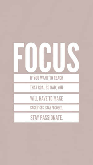 Focused Goal Wallpaper